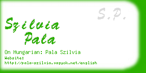 szilvia pala business card